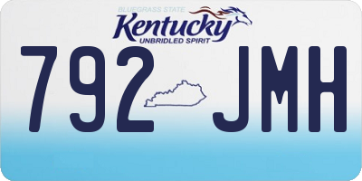 KY license plate 792JMH