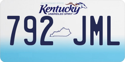 KY license plate 792JML