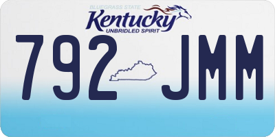 KY license plate 792JMM