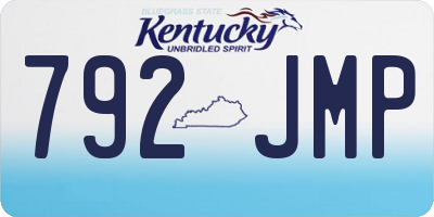 KY license plate 792JMP