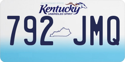 KY license plate 792JMQ