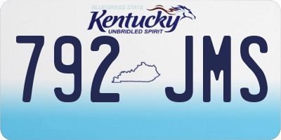 KY license plate 792JMS