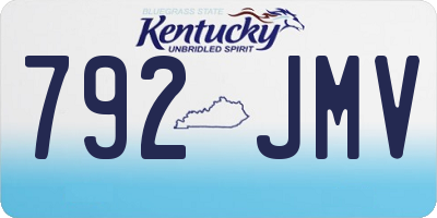 KY license plate 792JMV