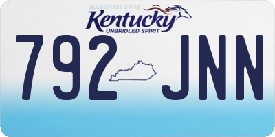 KY license plate 792JNN
