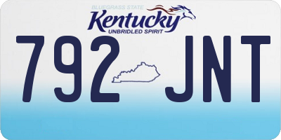 KY license plate 792JNT