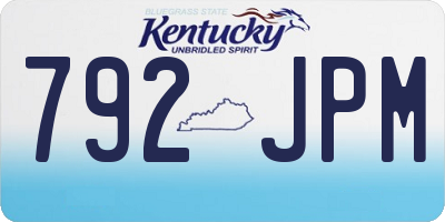 KY license plate 792JPM