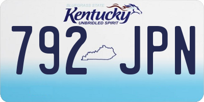 KY license plate 792JPN