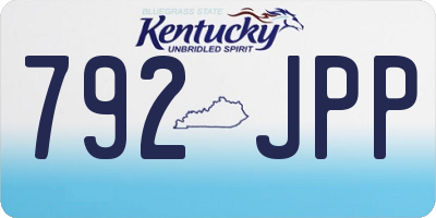 KY license plate 792JPP