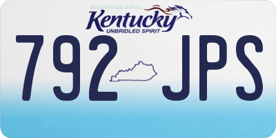 KY license plate 792JPS
