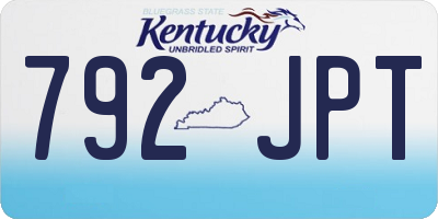 KY license plate 792JPT