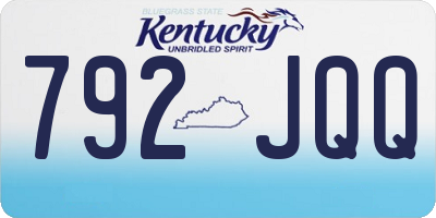 KY license plate 792JQQ