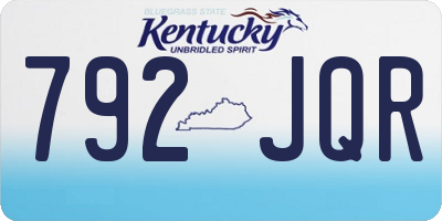 KY license plate 792JQR