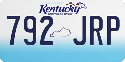 KY license plate 792JRP