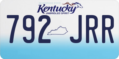 KY license plate 792JRR