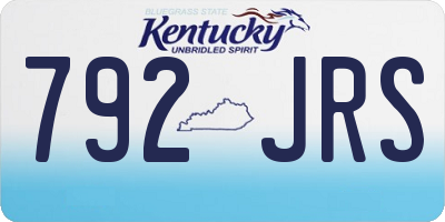 KY license plate 792JRS