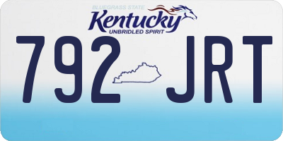 KY license plate 792JRT