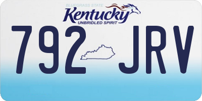 KY license plate 792JRV