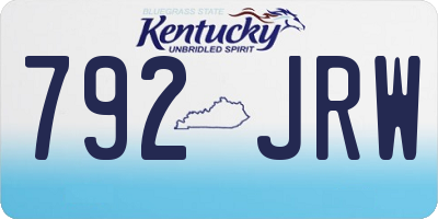 KY license plate 792JRW