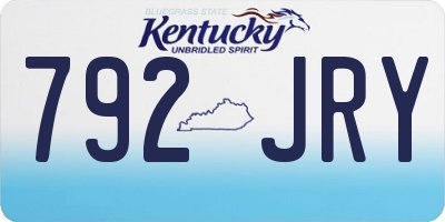 KY license plate 792JRY