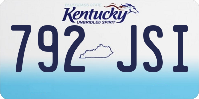 KY license plate 792JSI