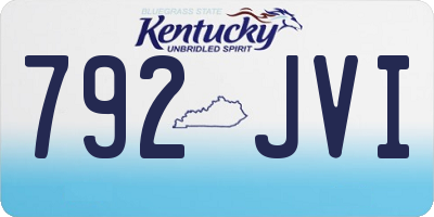KY license plate 792JVI