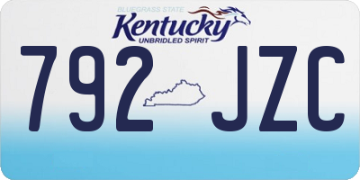 KY license plate 792JZC