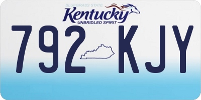 KY license plate 792KJY