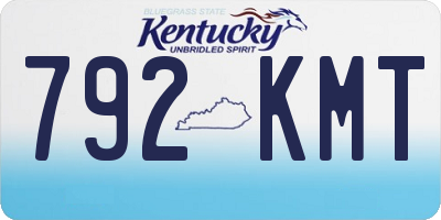 KY license plate 792KMT