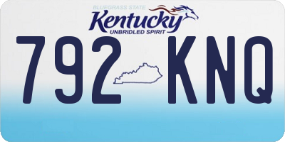KY license plate 792KNQ