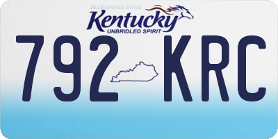 KY license plate 792KRC