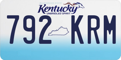 KY license plate 792KRM