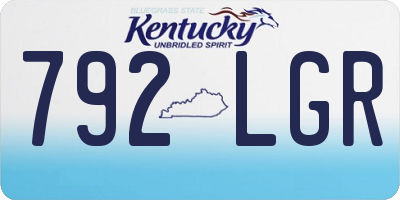 KY license plate 792LGR