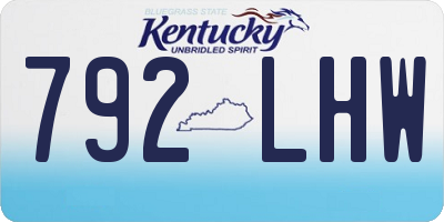 KY license plate 792LHW