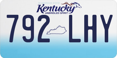 KY license plate 792LHY