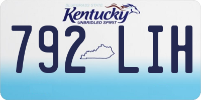 KY license plate 792LIH