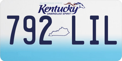 KY license plate 792LIL