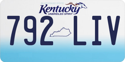 KY license plate 792LIV