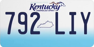 KY license plate 792LIY