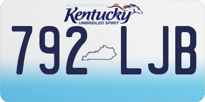 KY license plate 792LJB