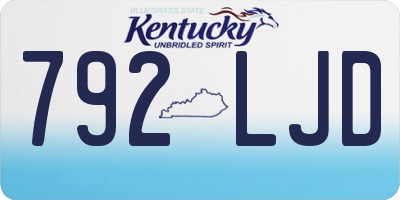 KY license plate 792LJD