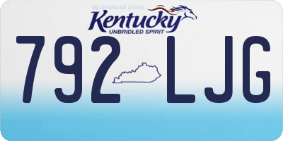 KY license plate 792LJG
