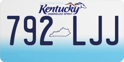 KY license plate 792LJJ