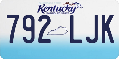KY license plate 792LJK