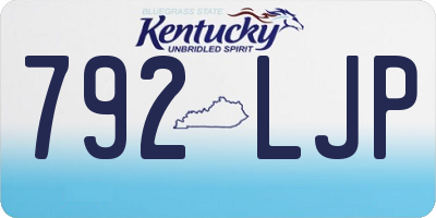 KY license plate 792LJP