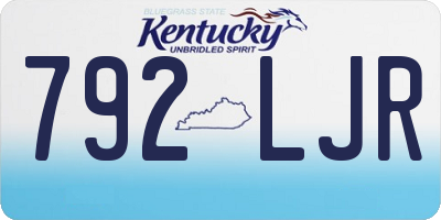 KY license plate 792LJR