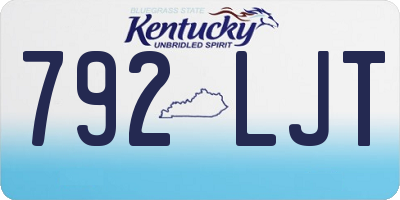KY license plate 792LJT