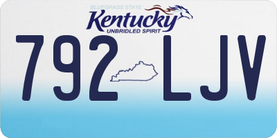KY license plate 792LJV