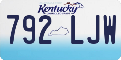KY license plate 792LJW