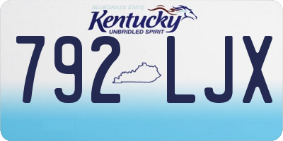 KY license plate 792LJX