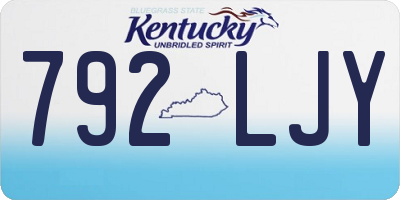 KY license plate 792LJY